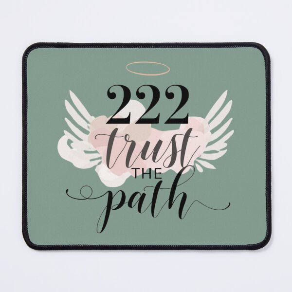 Item preview, 222 Angel Number Manifestation – Trust the Path Spiritual Aesthetic Typography Design designed and sold by CosmicQuietLab.