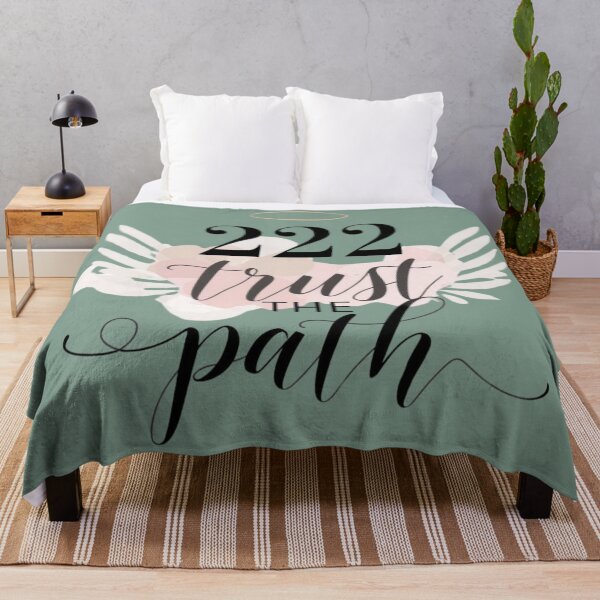 Item preview, 222 Angel Number Manifestation – Trust the Path Spiritual Aesthetic Typography Design designed and sold by CosmicQuietLab.