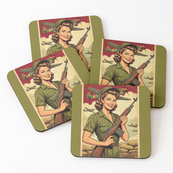 Item preview, Army Pin-Up Girl with M14 Rifle designed and sold by Washout-Wear.