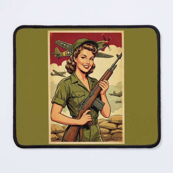 Item preview, Army Pin-Up Girl with M14 Rifle designed and sold by Washout-Wear.