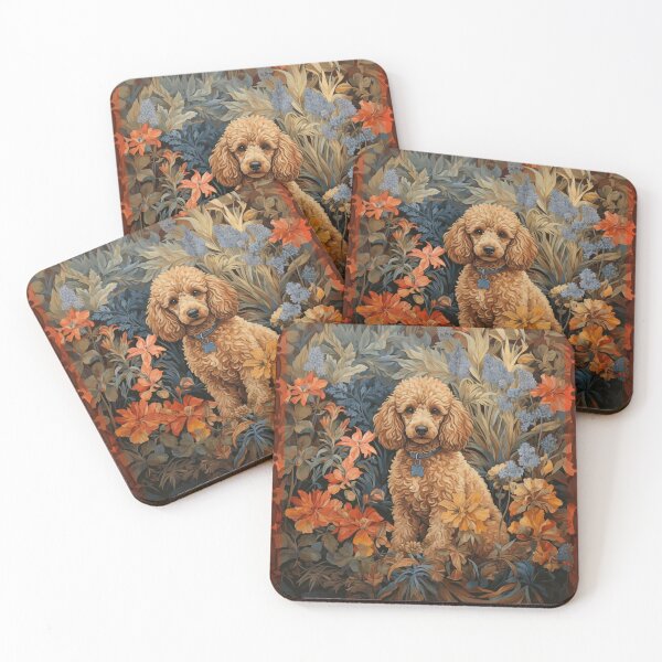 Item preview, Apricot Poodle Dog Botanical Garden Art designed and sold by AntiqueImages.