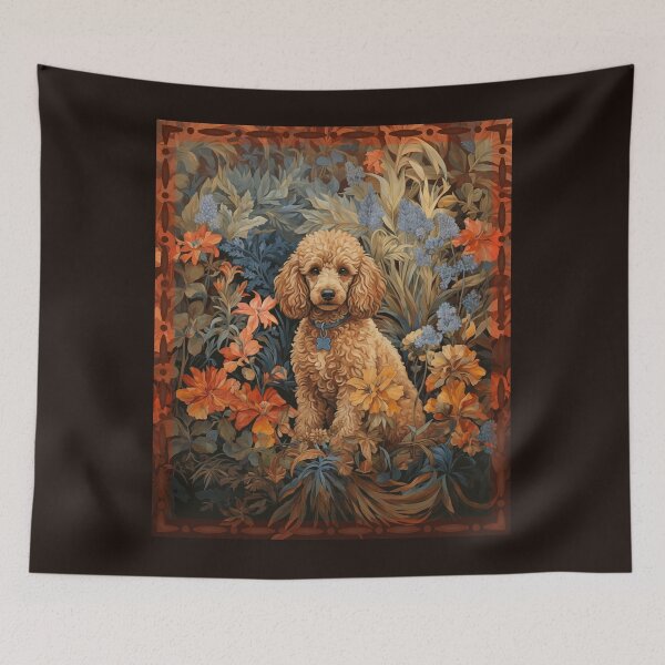 Item preview, Apricot Poodle Dog Botanical Garden Art designed and sold by AntiqueImages.