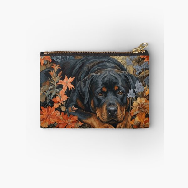 Item preview, Rottweiler Dog Black Tan Botanical Portrait designed and sold by AntiqueImages.