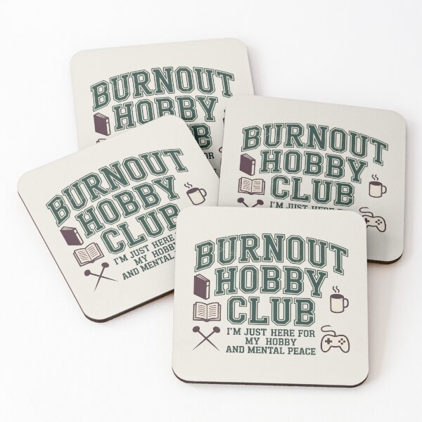 Item preview, Burnout Hobby Club Funny Mental Health Design designed and sold by WikaKowalczyk.