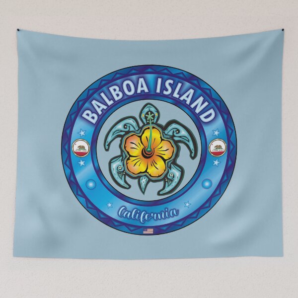 Item preview, Balboa Island Ca California sea turtle hibiscus designed and sold by studioss76.