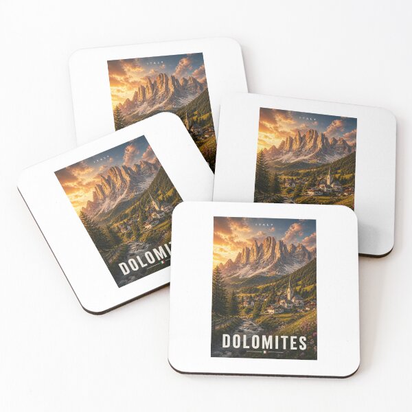 Item preview, Dolomites Italy Mountain Poster – Alpine Sunset Landscape Travel Wall Art Print designed and sold by MyTutina.