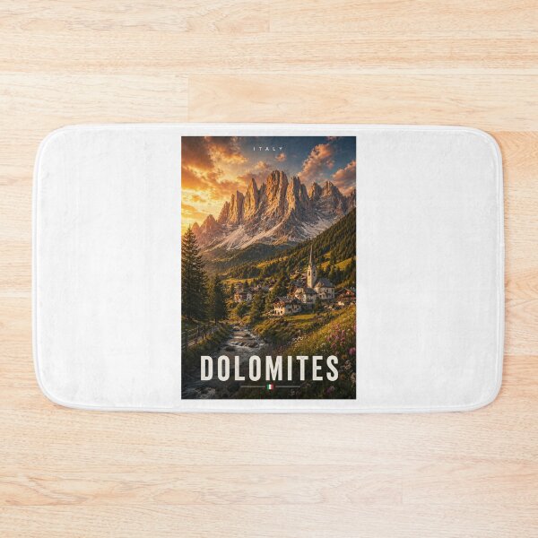 Item preview, Dolomites Italy Mountain Poster – Alpine Sunset Landscape Travel Wall Art Print designed and sold by MyTutina.