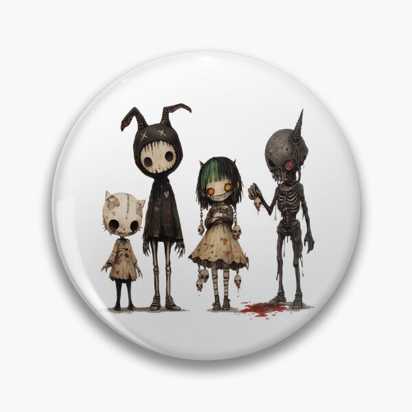 Item preview, Creepy Cute Horror Friends - Dark Gothic Aesthetic Art designed and sold by myforestfog.