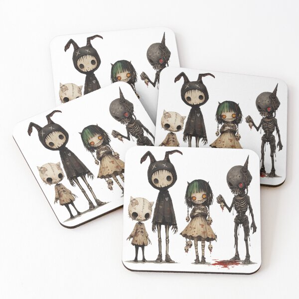 Item preview, Creepy Cute Horror Friends - Dark Gothic Aesthetic Art designed and sold by myforestfog.
