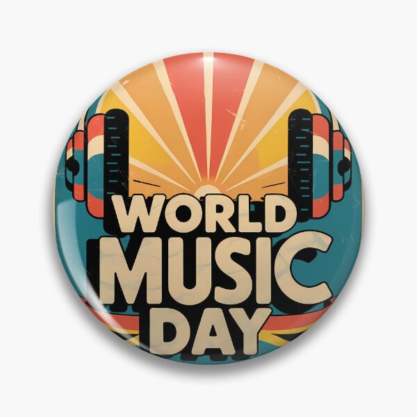 Item preview, Headphones & Sound Energy - Retro World Music Day designed and sold by Art-Arcade6.