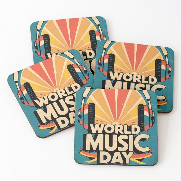 Item preview, Headphones & Sound Energy - Retro World Music Day designed and sold by Art-Arcade6.