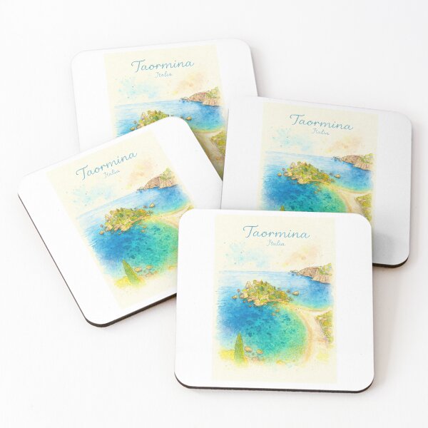 Item preview, Taormina Sicily Watercolor Travel Art designed and sold by Beyond Destinations.