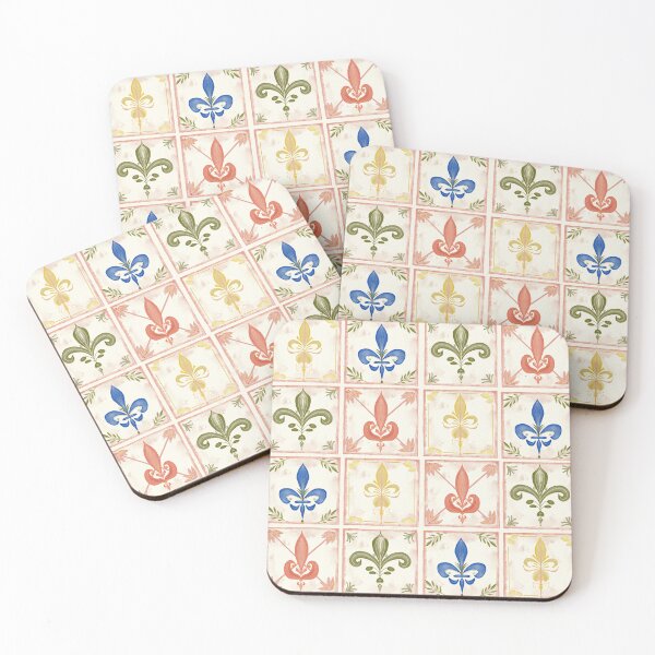 Item preview, Tuscan Summer - Fleur de Lis Tile designed and sold by FeeArtDesign.