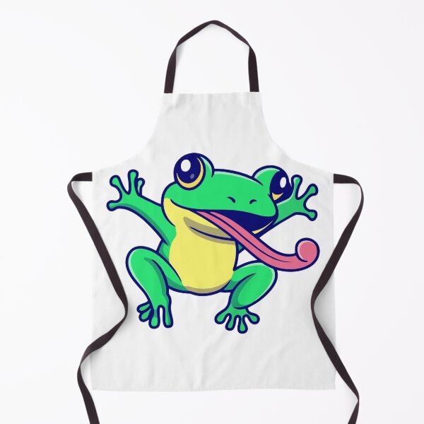 Item preview, Cute Green Frog with Long Tongue Catching Flies designed and sold by Heatltyyu.