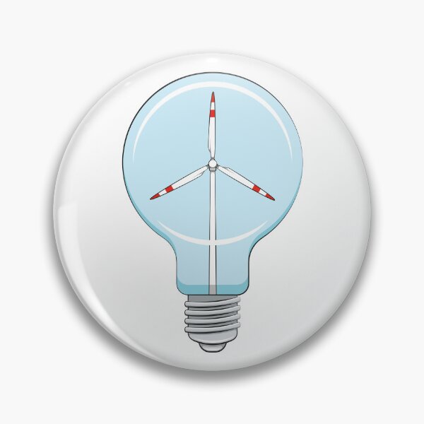 Item preview, Illustration with light bulb with wind turbine designed and sold by RizikCat.