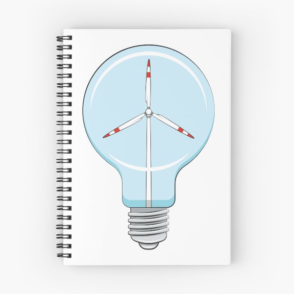 Item preview, Illustration with light bulb with wind turbine designed and sold by RizikCat.