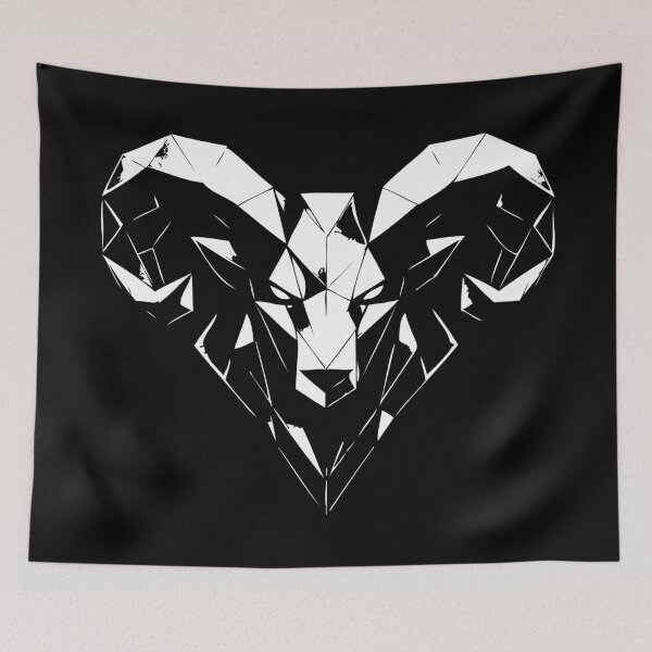 Item preview, Geometric Ram Aries – Strength & Courage designed and sold by ElvisU.