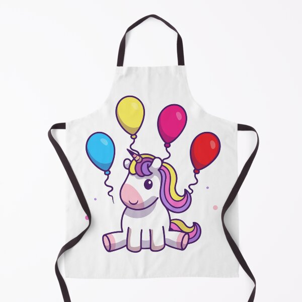 Item preview, Magical Unicorn Sitting with Colorful Party Balloons designed and sold by Heatltyyu.