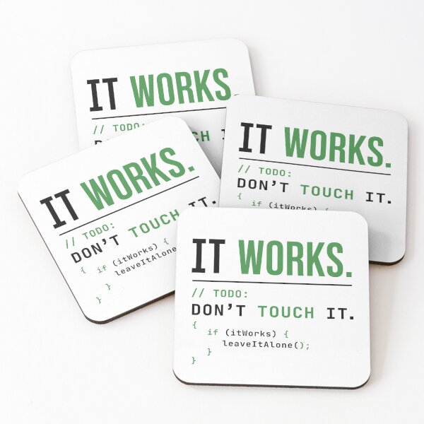 Item preview, It Works Dont Touch It Programmer Coding Funny designed and sold by the-dovlat.