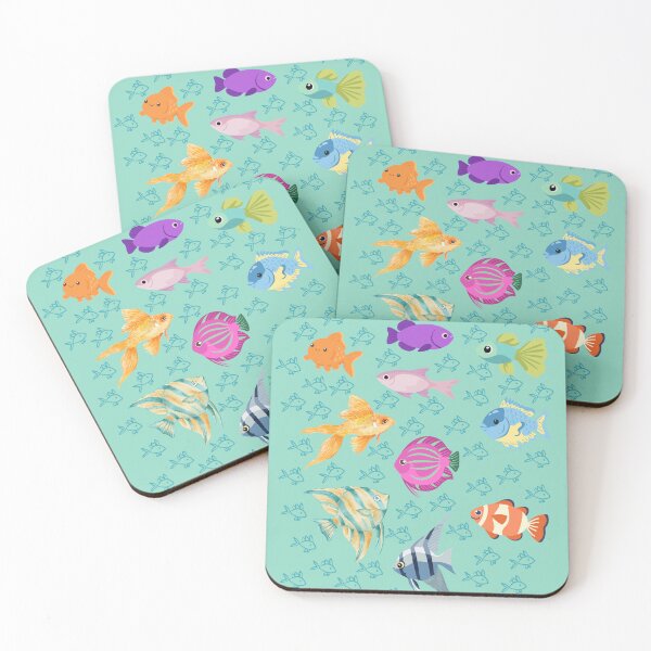 Item preview, Colorful Fish Pattern designed and sold by ColorNest Designs.