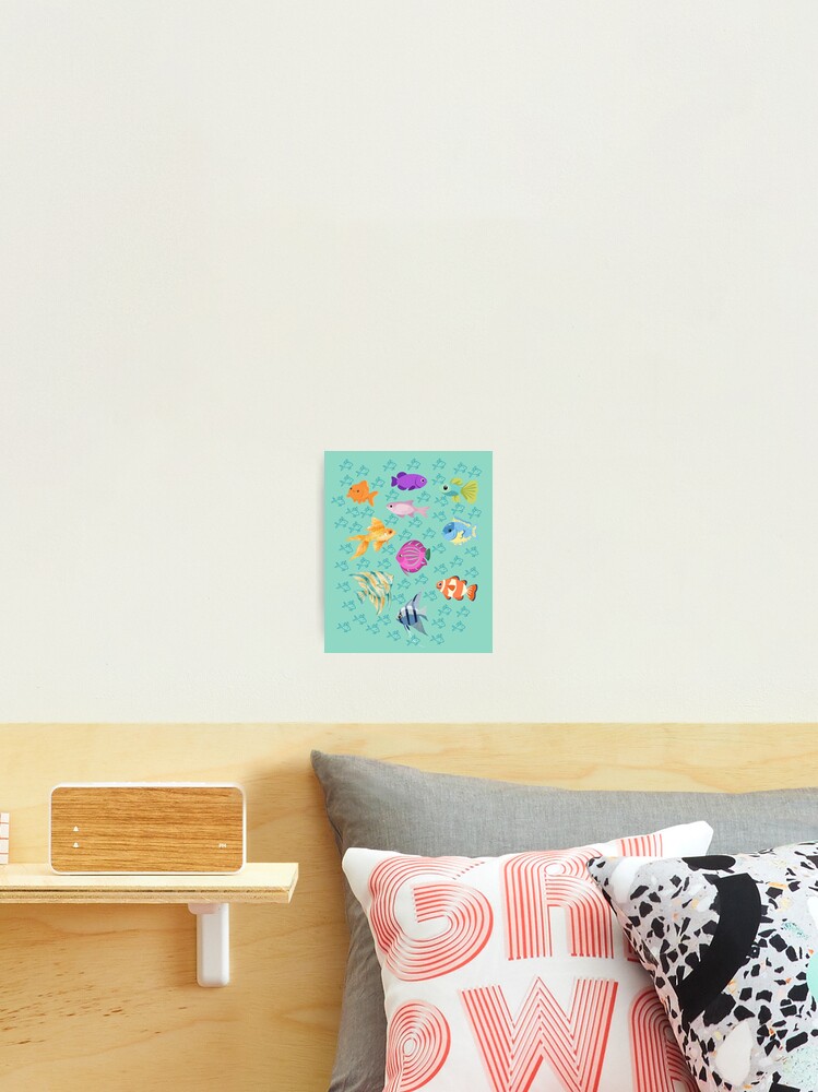Thumbnail 2 of 3, Photographic Print, Colorful Fish Pattern designed and sold by SlowShape.