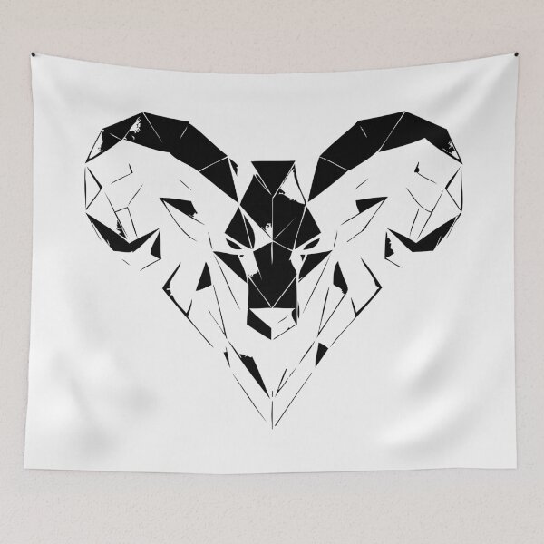 Item preview, Geometric Ram Aries – Strength & Courage designed and sold by ElvisU.
