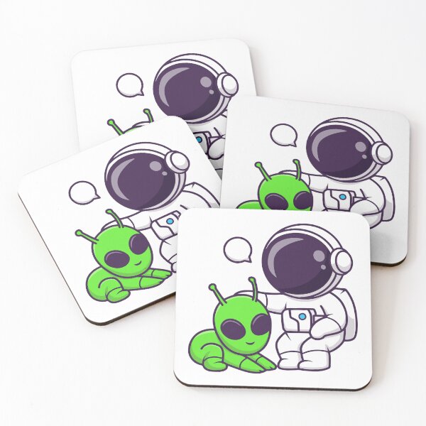 Item preview, Cute Astronaut and Alien Best Friends Space designed and sold by Heatltyyu.
