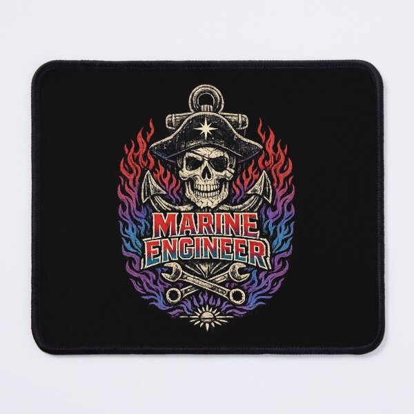 Item preview, Marine Engineer - Skull Vintage Nautical Mechanic  designed and sold by SidTastic .