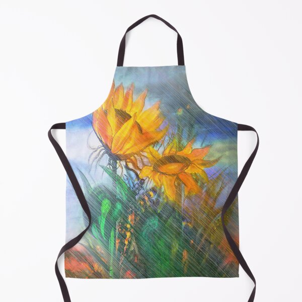 Item preview, Sunflowers in the rainy idyll of joie de vivre designed and sold by Kimenta Fashion.