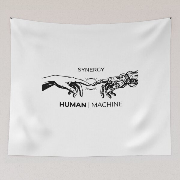 Item preview, Human and AI Synergy - The Creation of Technology designed and sold by Neonpawse.