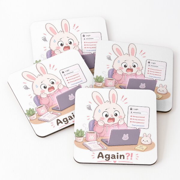 Item preview, Bunny Wrong Password Again Digital Panic Moment designed and sold by Sadia  Jannat.