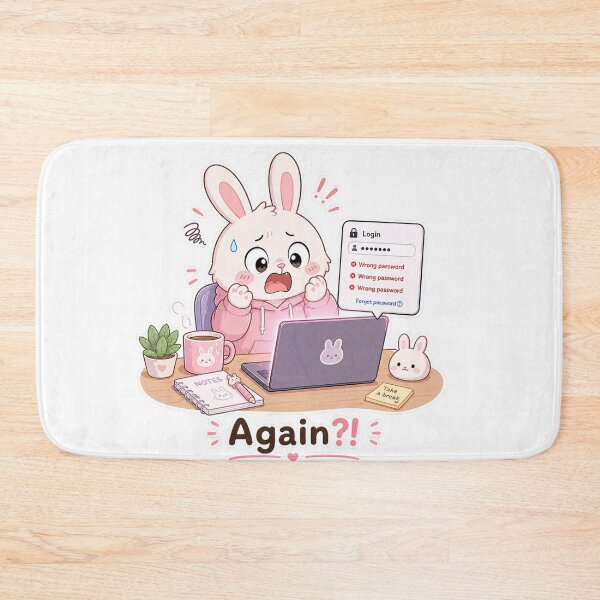 Item preview, Bunny Wrong Password Again Digital Panic Moment designed and sold by Sadia  Jannat.