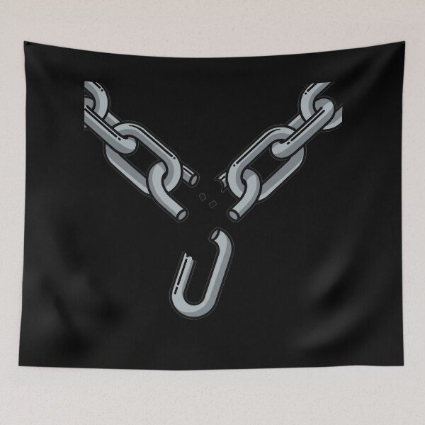 Item preview, Broken Metal Chain Freedom Vector Art designed and sold by AbanoubStore.
