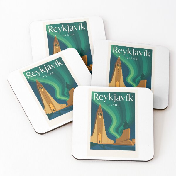 Item preview, Reykjavík Iceland Northern Lights Art designed and sold by Beyond Destinations.