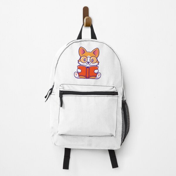 Item preview, Nerdy Corgi Dog Wearing Glasses Reading Book designed and sold by Heatltyyu.