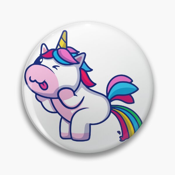 Item preview, Funny Unicorn Pooping Rainbow Cartoon designed and sold by Heatltyyu.