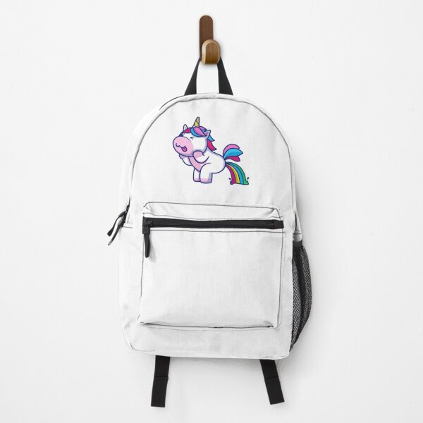 Item preview, Funny Unicorn Pooping Rainbow Cartoon designed and sold by Heatltyyu.