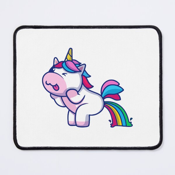 Item preview, Funny Unicorn Pooping Rainbow Cartoon designed and sold by Heatltyyu.