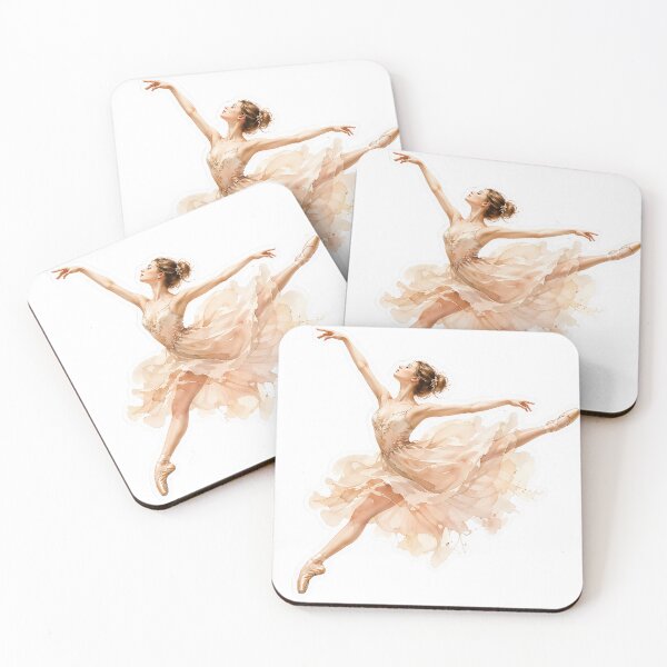 Item preview, Jumping Ballerina – Elegant Watercolor Dance Art designed and sold by lbm68.