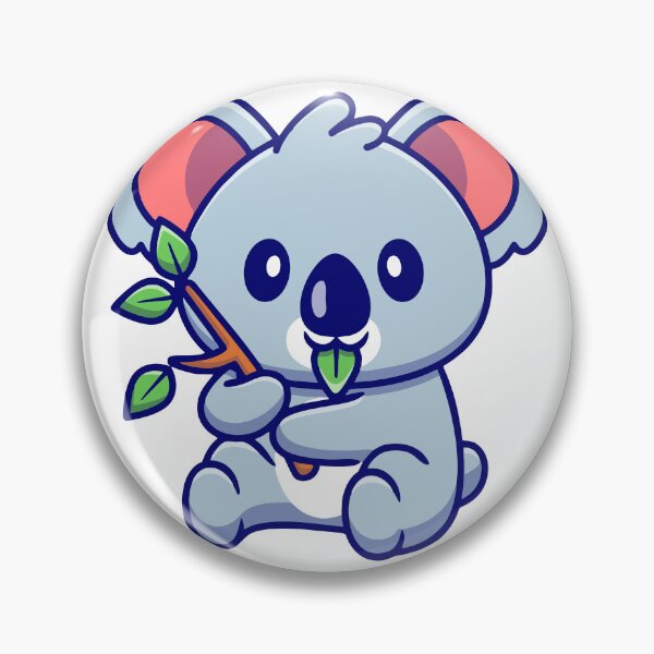 Item preview, Cute Cartoon Koala Holding Eucalyptus Leaves designed and sold by Heatltyyu.