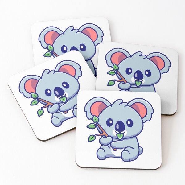 Item preview, Cute Cartoon Koala Holding Eucalyptus Leaves designed and sold by Heatltyyu.