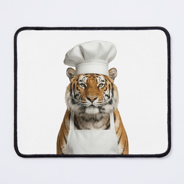Item preview, Funny Bengal Tiger Chef Realistic Animal Cooking Humor Art designed and sold by LazyOwlStore.