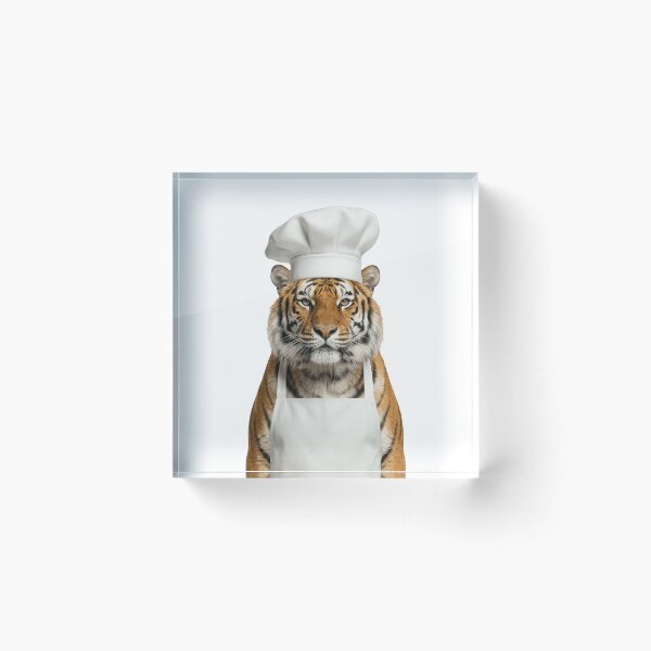 Item preview, Funny Bengal Tiger Chef Realistic Animal Cooking Humor Art designed and sold by LazyOwlStore.