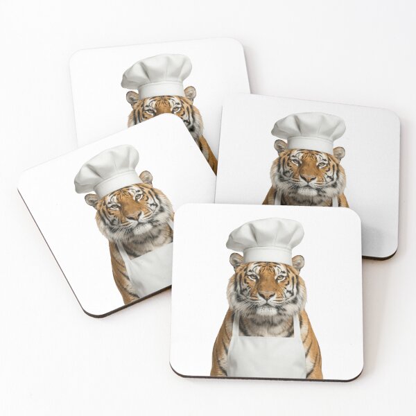 Item preview, Funny Bengal Tiger Chef Realistic Animal Cooking Humor Art designed and sold by LazyOwlStore.