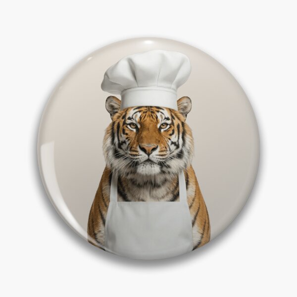 Item preview, Funny Bengal Tiger Chef Realistic Animal Cooking Humor Art designed and sold by LazyOwlStore.