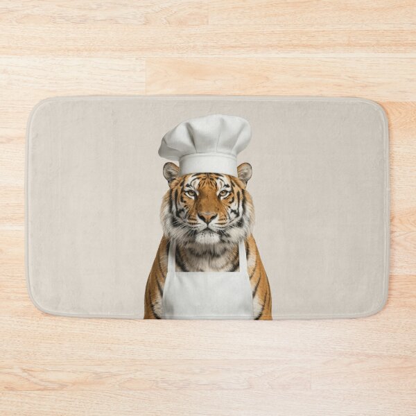 Item preview, Funny Bengal Tiger Chef Realistic Animal Cooking Humor Art designed and sold by LazyOwlStore.