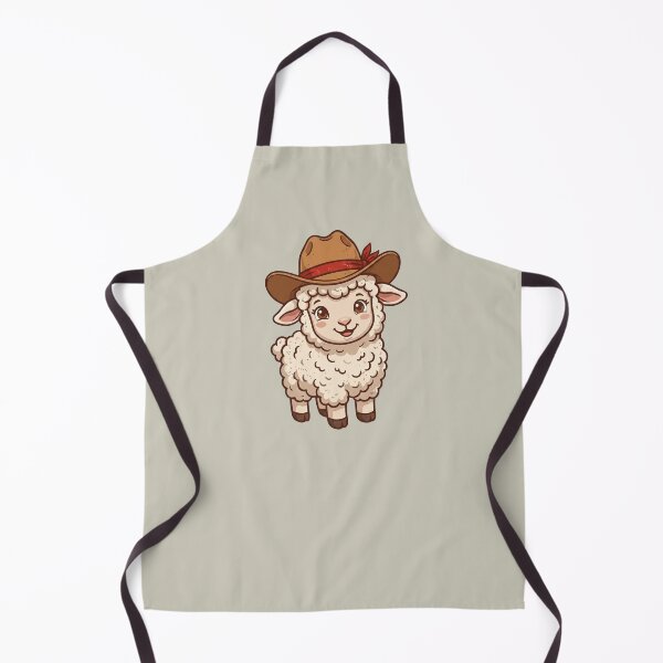 Item preview, Cute Retro Cowboy Sheep Illustration - Vintage Lamb Sticker Art designed and sold by Noor_Creations.