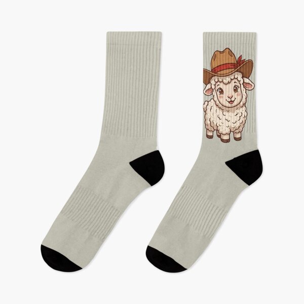 Item preview, Cute Retro Cowboy Sheep Illustration - Vintage Lamb Sticker Art designed and sold by Noor_Creations.