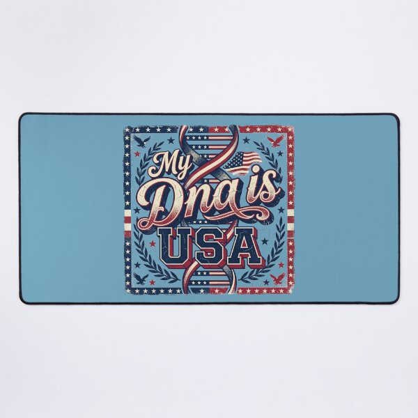 Item preview, My DNA is USA Vintage American Flag DNA Helix Patriotic 4th of July Pride designed and sold by Cozy-Old-Pub.