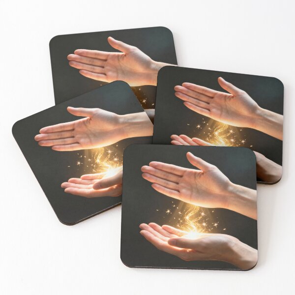Item preview, Glowing Magic Light Between Human Hands designed and sold by MJMVisuals.